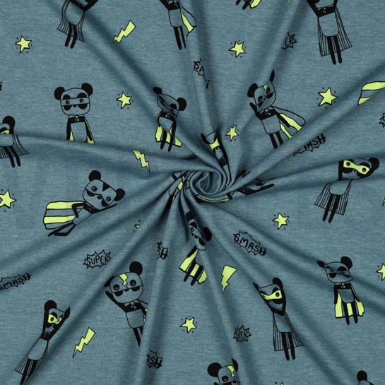 JERSEY MELANGE NEON SUPER HEROES SMOKE BLUE #7