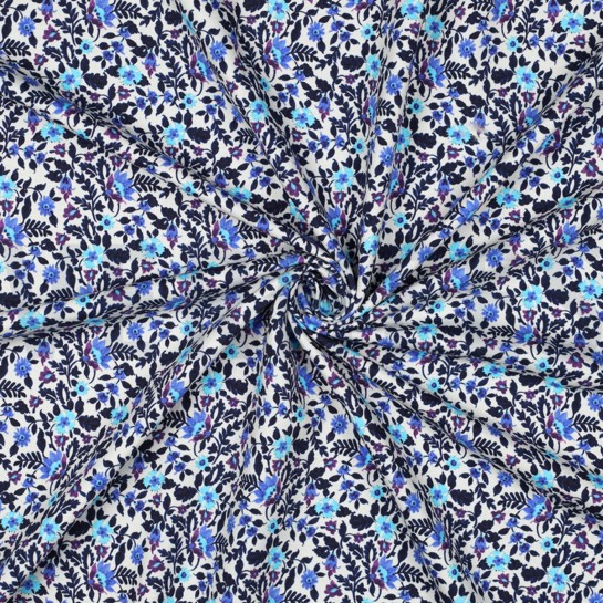 FRENCH TERRY DIGITAL FLOWERS OFF-WHITE #7