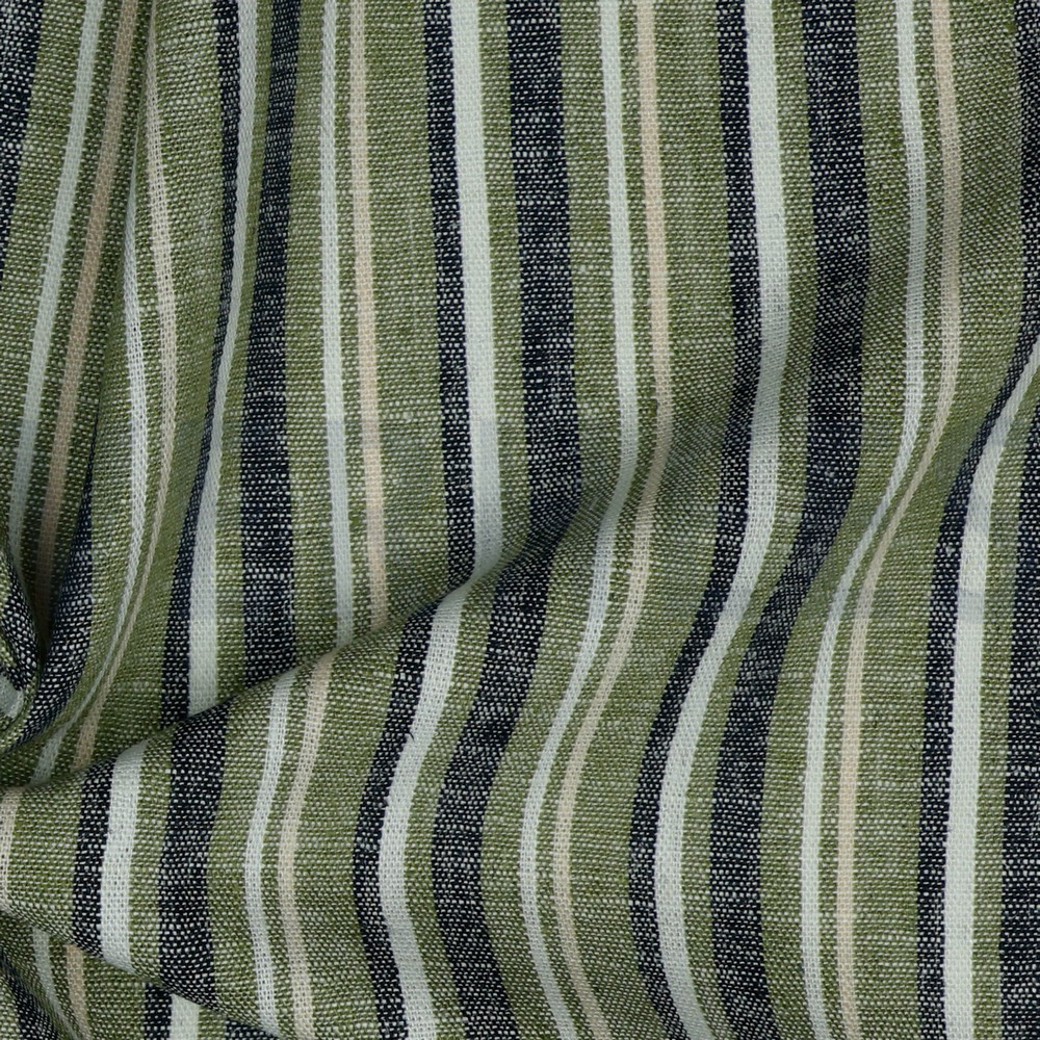 LINEN YARN DYED STRIPE RUST #3