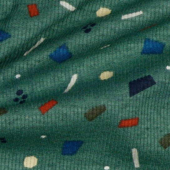 RIB JERSEY SPICKLES OLD GREEN #7