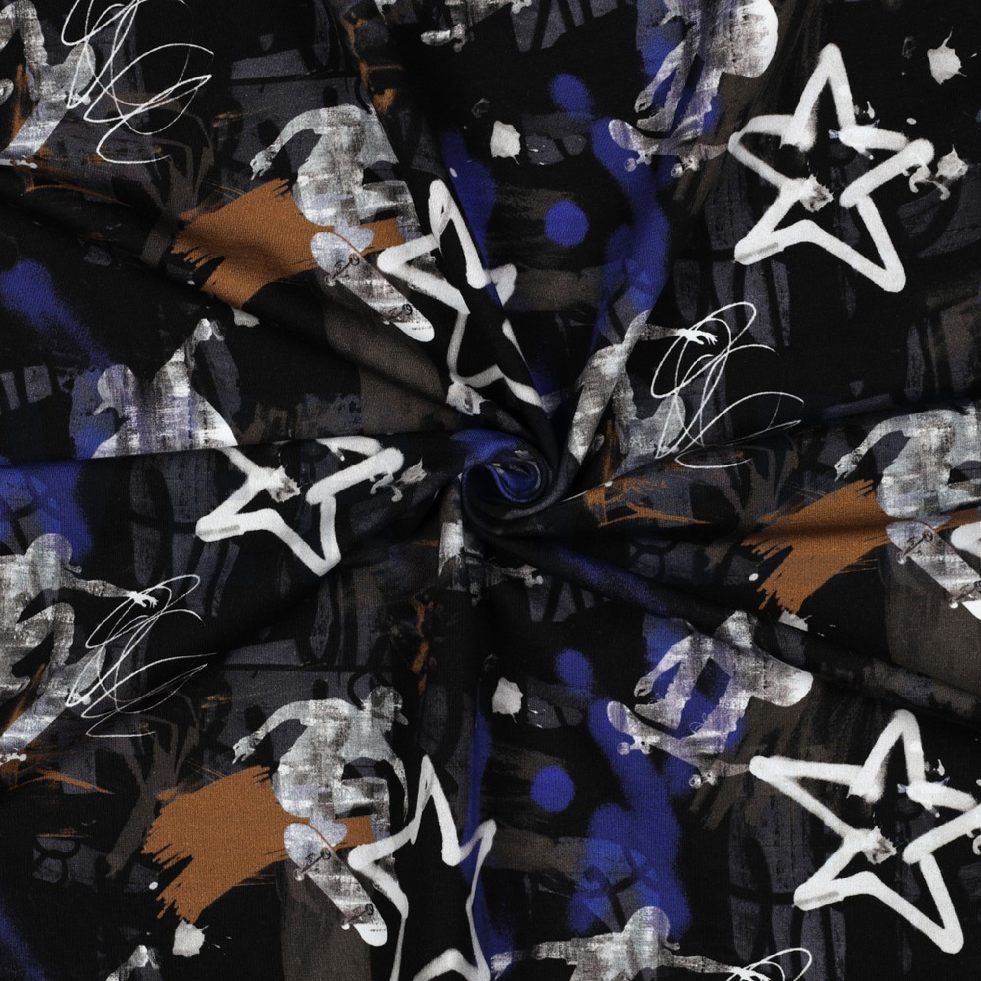 FRENCH TERRY DIGITAL GRAFFITI BLACK (high resolution) #3