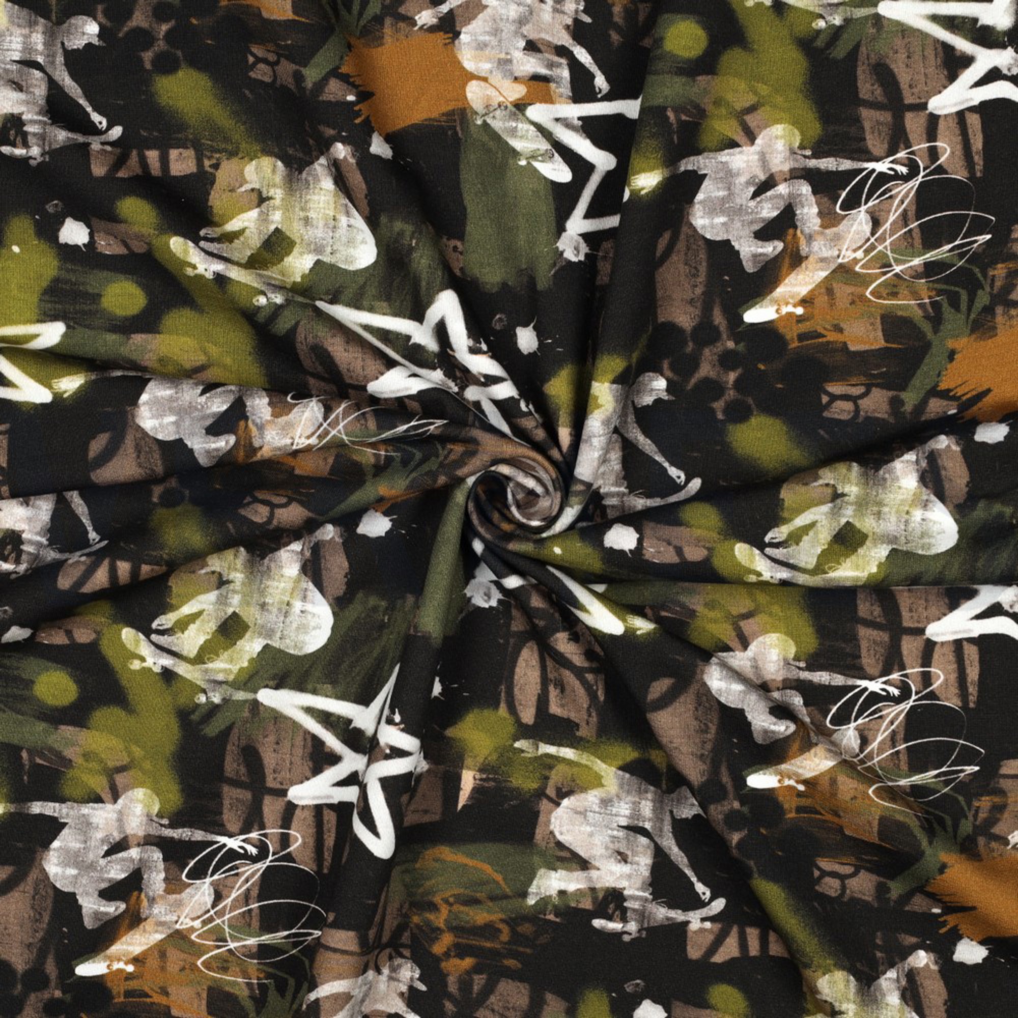 FRENCH TERRY DIGITAL GRAFFITI ARMY GREEN (high resolution) #3