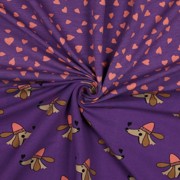 FRENCH TERRY DOGS AND HEARTS PURPLE (thumbnail) #3