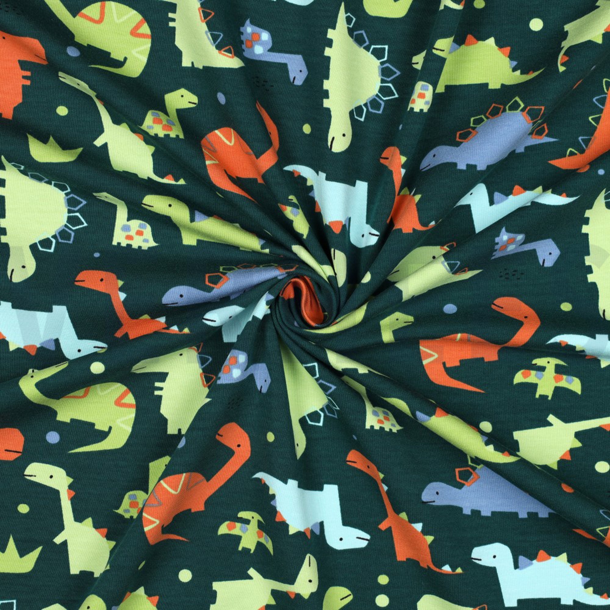 FRENCH TERRY DINOSAURS DARK GREEN (high resolution) #3