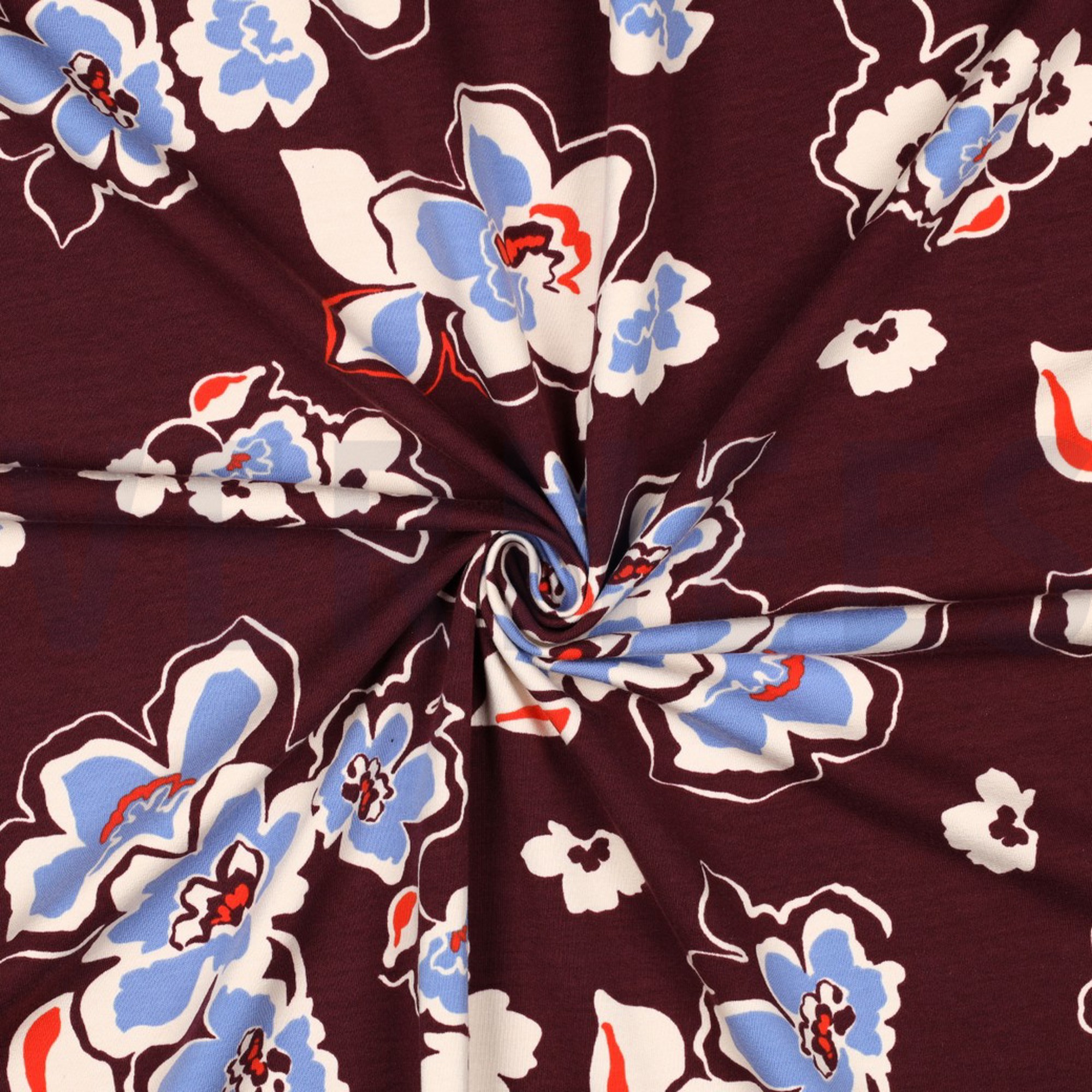 FRENCH TERRY FLOWERS BORDEAUX (high resolution) #3