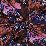 FRENCH TERRY DIGITAL FLOWERS BROWN (thumbnail) #3