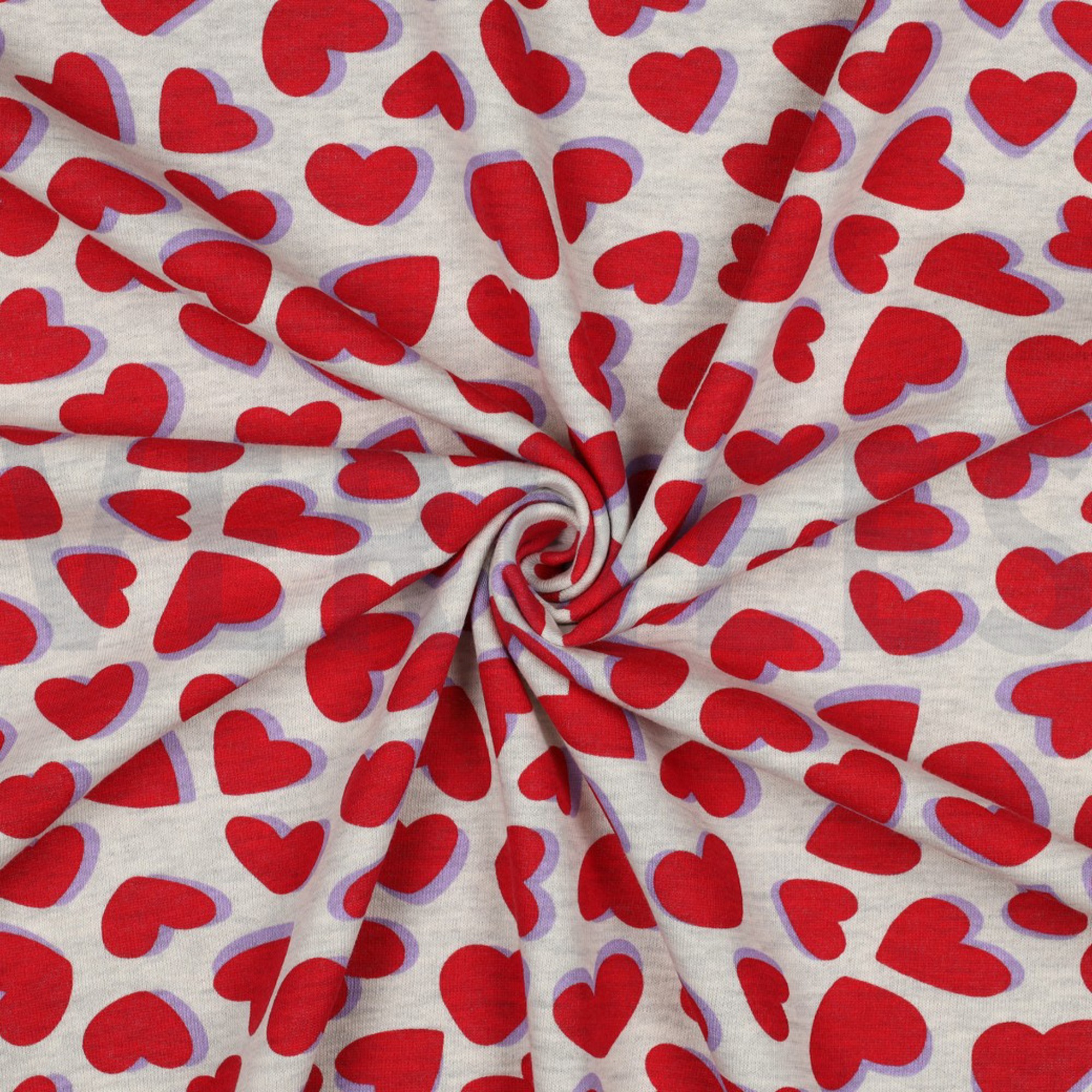 SWEAT MELANGE HEARTS RED (high resolution) #3