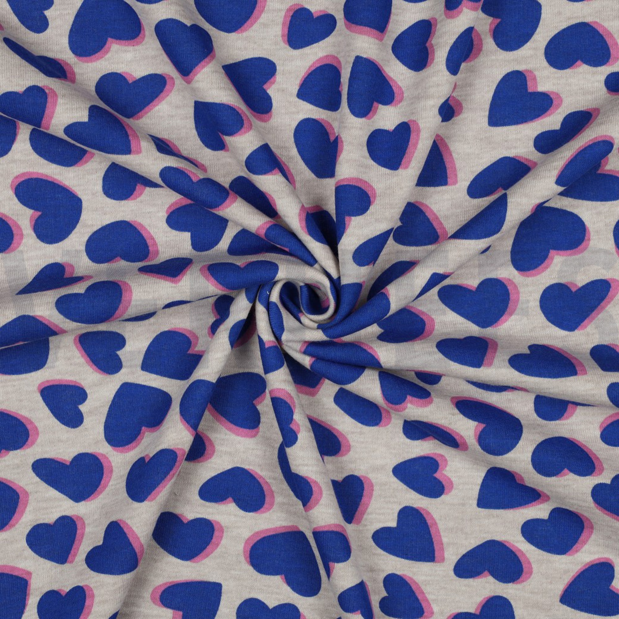 SWEAT MELANGE HEARTS BLUE (high resolution) #3