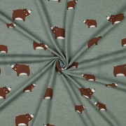 JERSEY MELANGE BEARS DARK MINT (thumbnail) #3