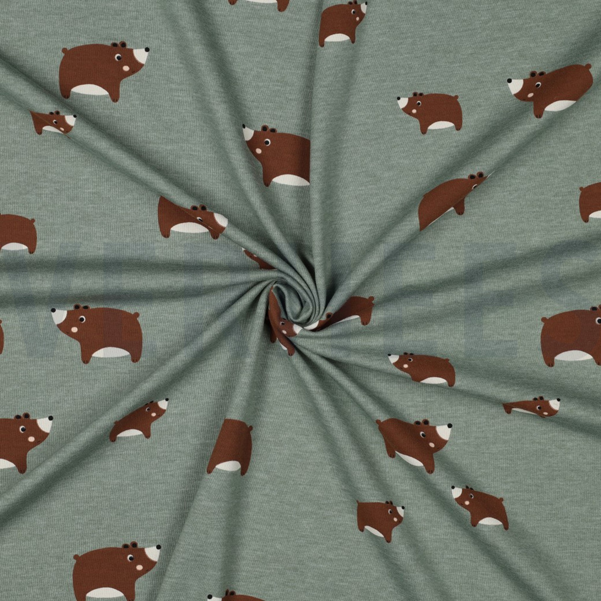 JERSEY MELANGE BEARS DARK MINT (high resolution) #3