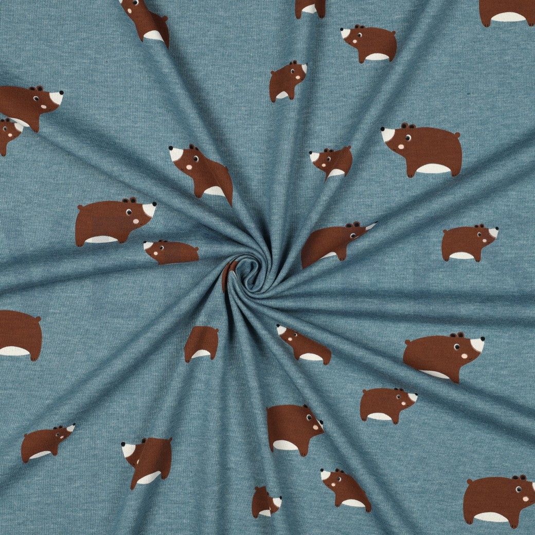 JERSEY MELANGE BEARS SMOKE BLUE #3