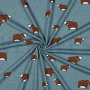 JERSEY MELANGE BEARS SMOKE BLUE (thumbnail) #3