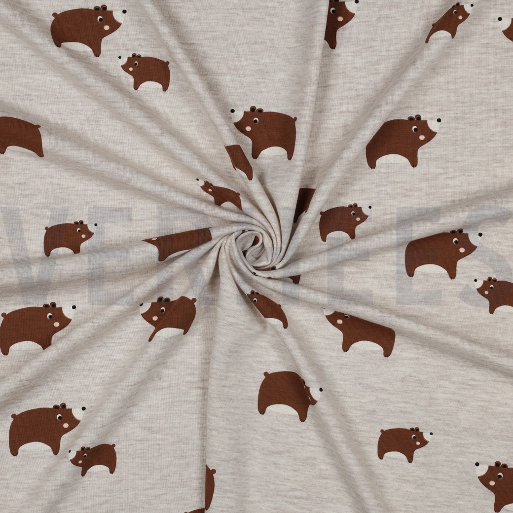 JERSEY MELANGE BEARS LIGHT SAND #3