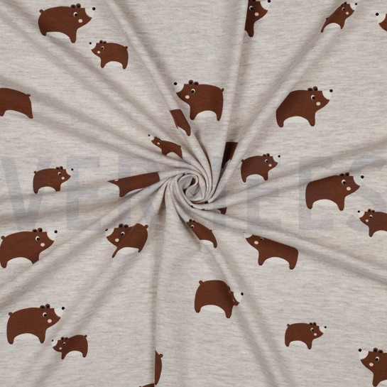 JERSEY MELANGE BEARS LIGHT SAND #7