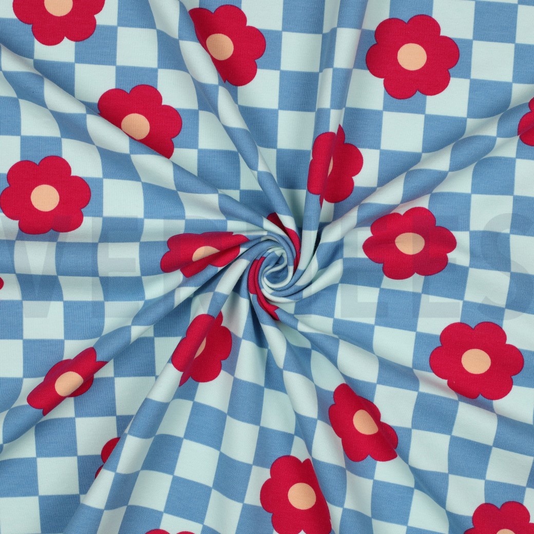 SOFT SWEAT FLOWERS BLUE #3