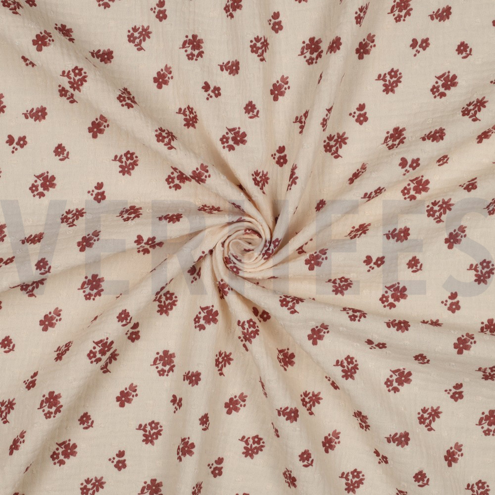 DOUBLE GAUZE DOBBY FLOWERS PEACH (high resolution) #3