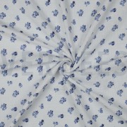 DOUBLE GAUZE DOBBY FLOWERS WHITE (thumbnail) #3