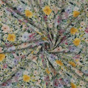 LINEN VISCOSE CREPE DIGITAL FLOWERS MULTICOLOUR (thumbnail) #3