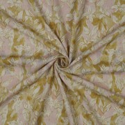 LINEN VISCOSE CREPE DIGITAL FLOWERS OCHRE (thumbnail) #3