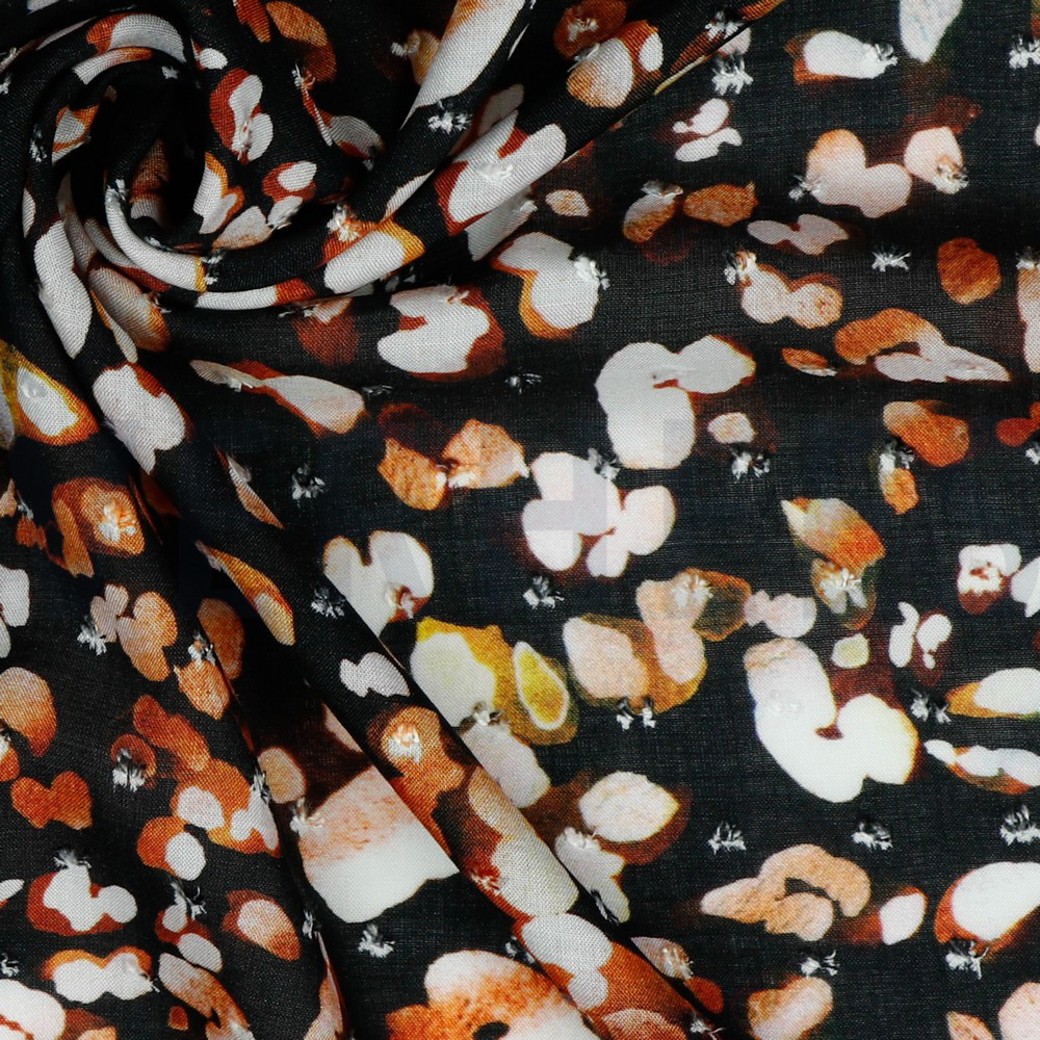 VISCOSE DOBBY DIGITAL ANIMAL SKIN BLACK #3