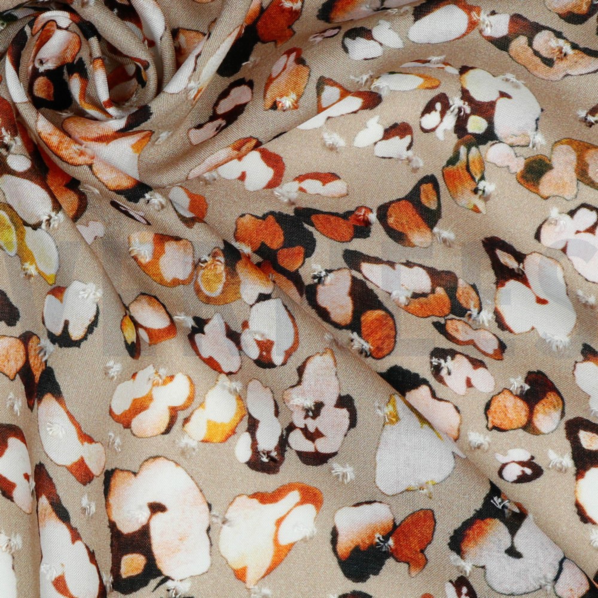 VISCOSE DOBBY DIGITAL ANIMAL SKIN SAND (high resolution) #3