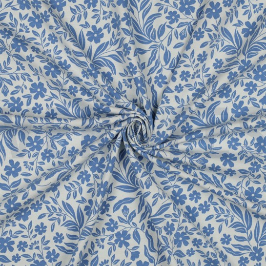 JERSEY FLOWERS WHITE #7