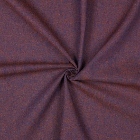 LINEN COTTON YARN DYED BLUE/ BROWN #7