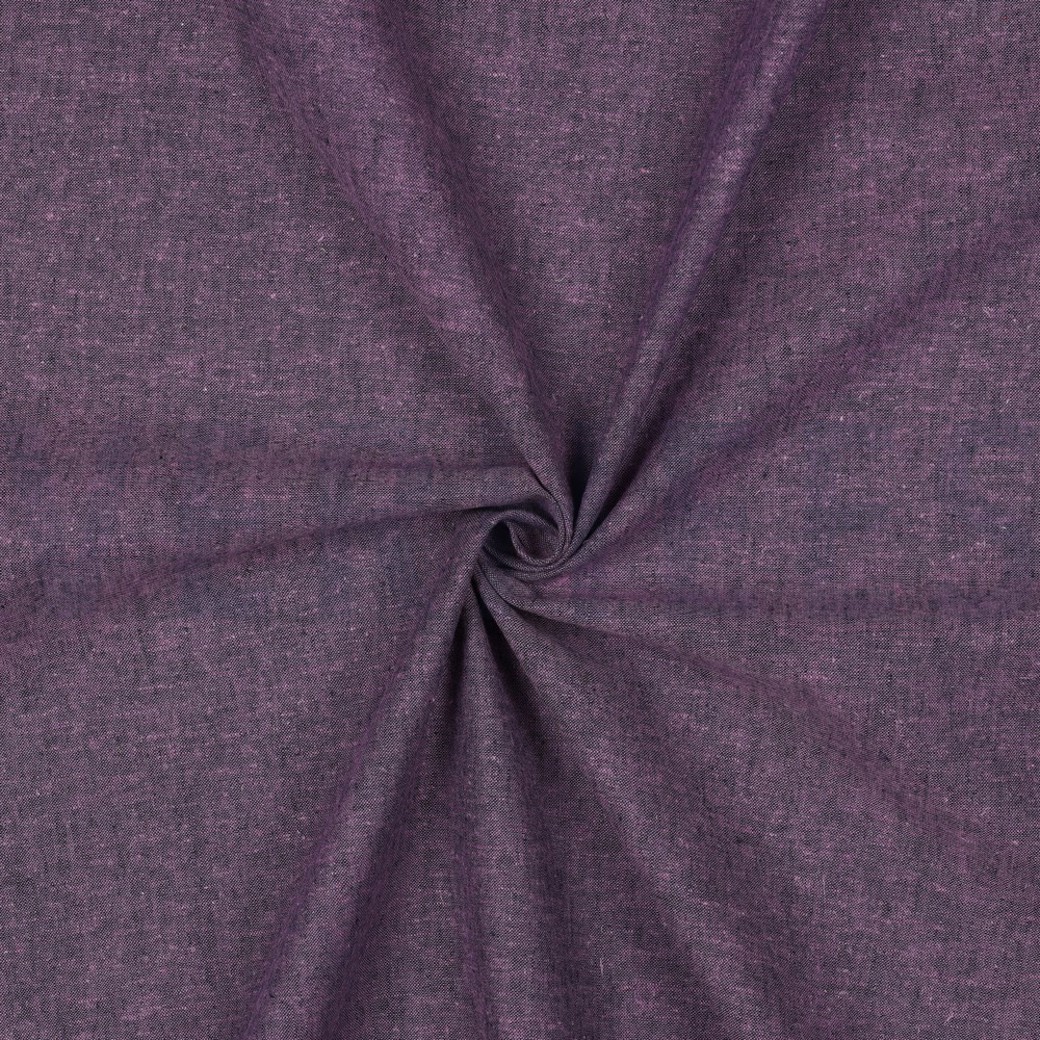 LINEN COTTON YARN DYED PURPLE / NAVY #3