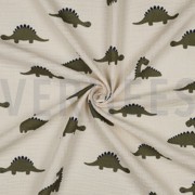 DOUBLE GAUZE GOTS NATURAL DINOSAURS NATURAL (thumbnail) #3
