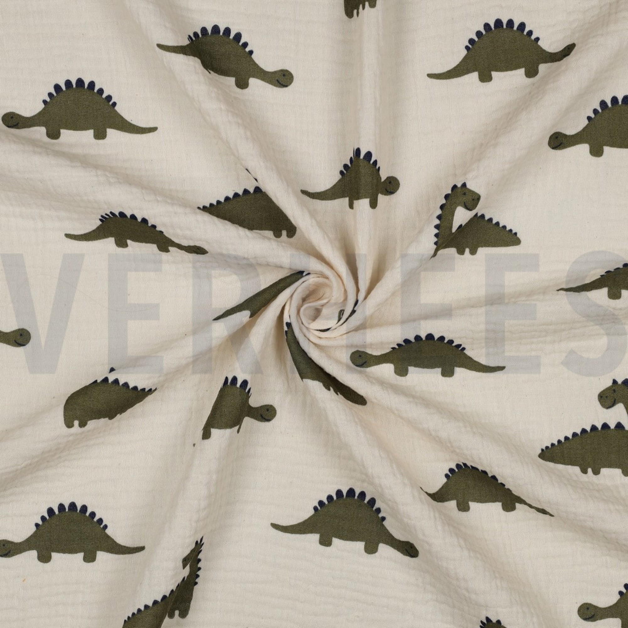 DOUBLE GAUZE GOTS NATURAL DINOSAURS NATURAL (high resolution) #3