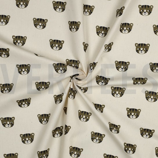 POPLIN GOTS NATURAL TIGERS NATURAL #7