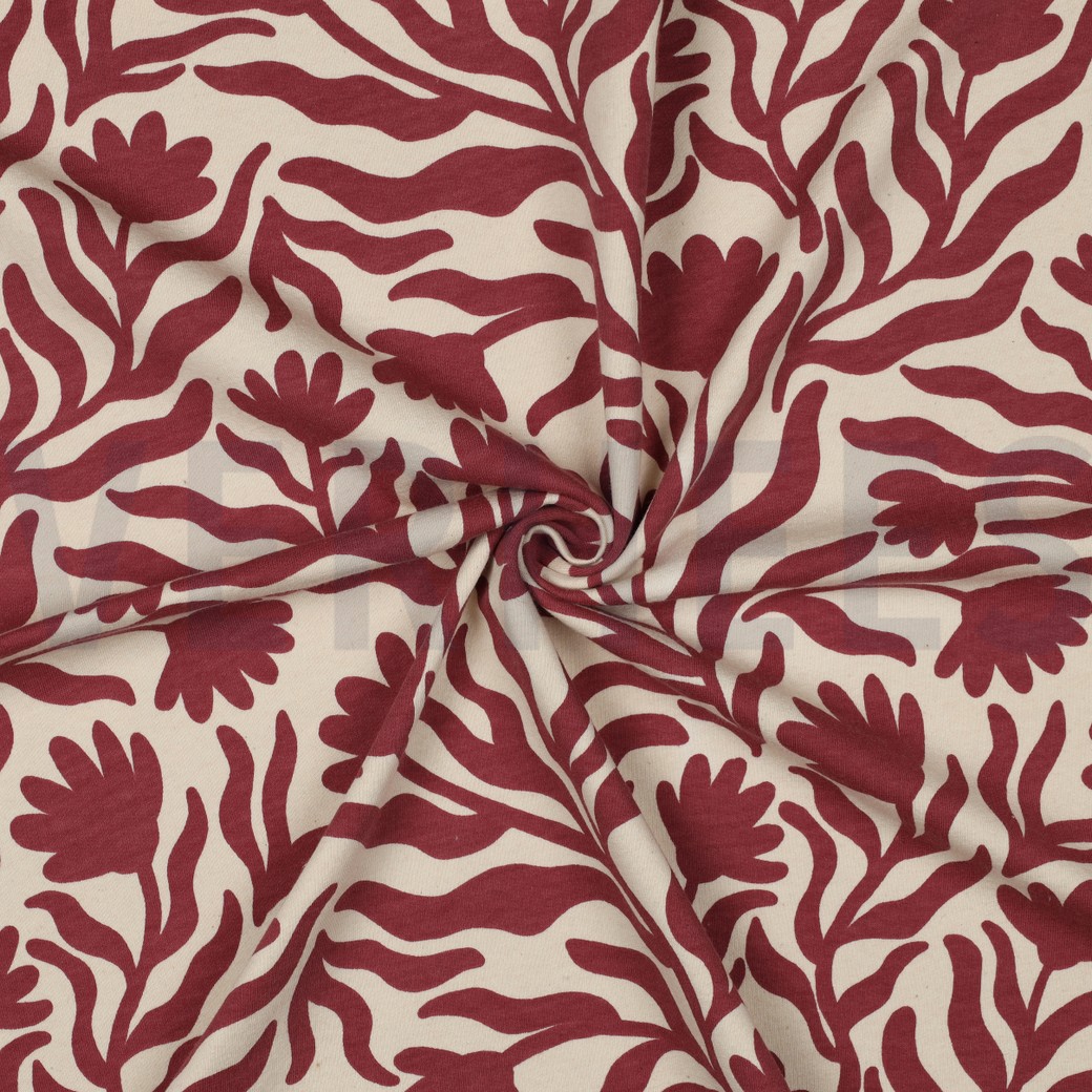 SWEAT NATURAL FLOWERS BORDEAUX #3