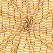 HANDCRAFTED BLOCK-PRINTED COTTON GEOMETRIC OCHRE (thumbnail) #3