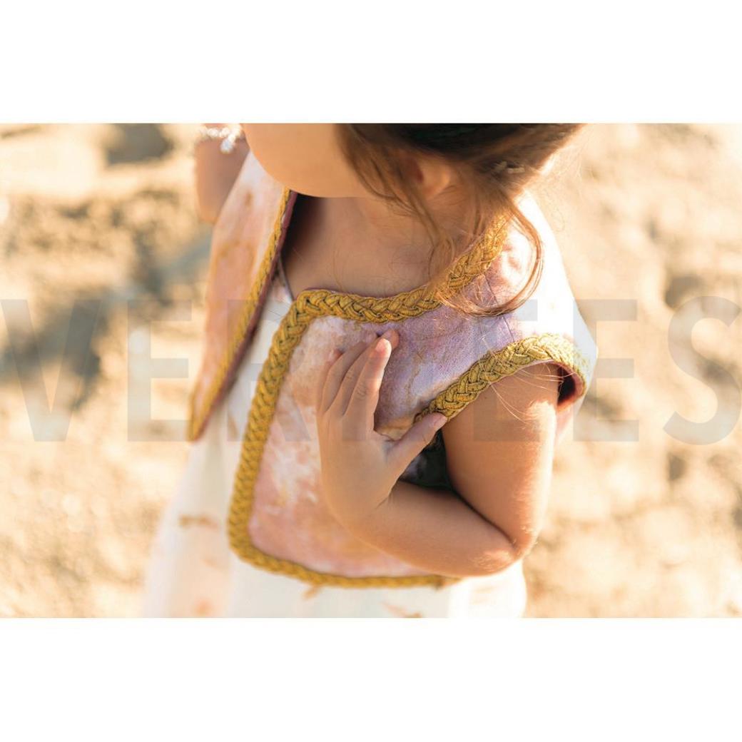 CANVAS DIGITAL MARBLE SALMON / GOLD #3