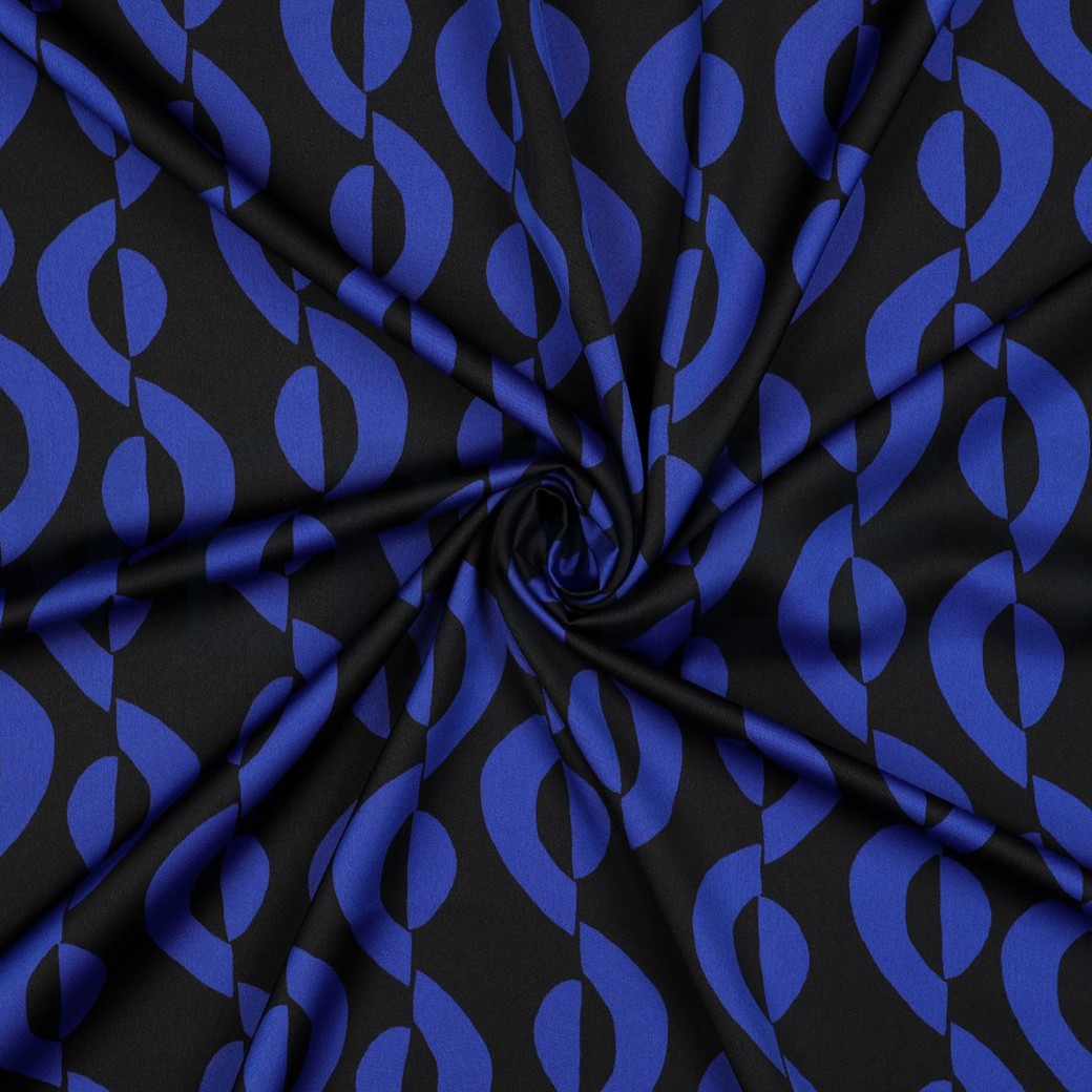 ROYAL MICRO SATIN GEOMETRIC BLACK #3