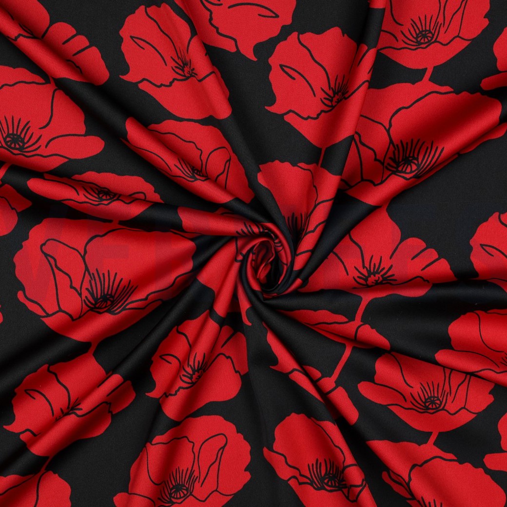 ROYAL MICRO SATIN FLOWERS BLACK #3