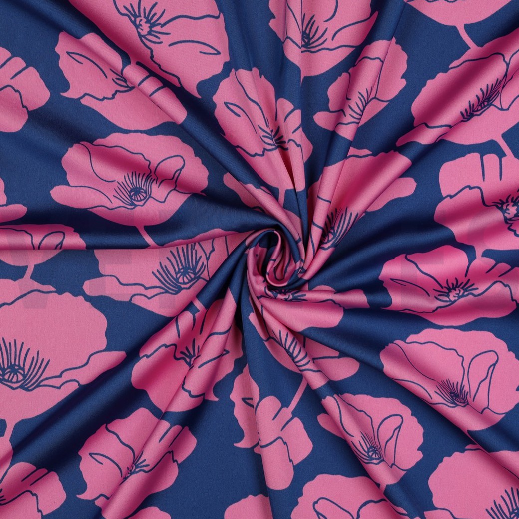 ROYAL MICRO SATIN FLOWERS COBALT #3