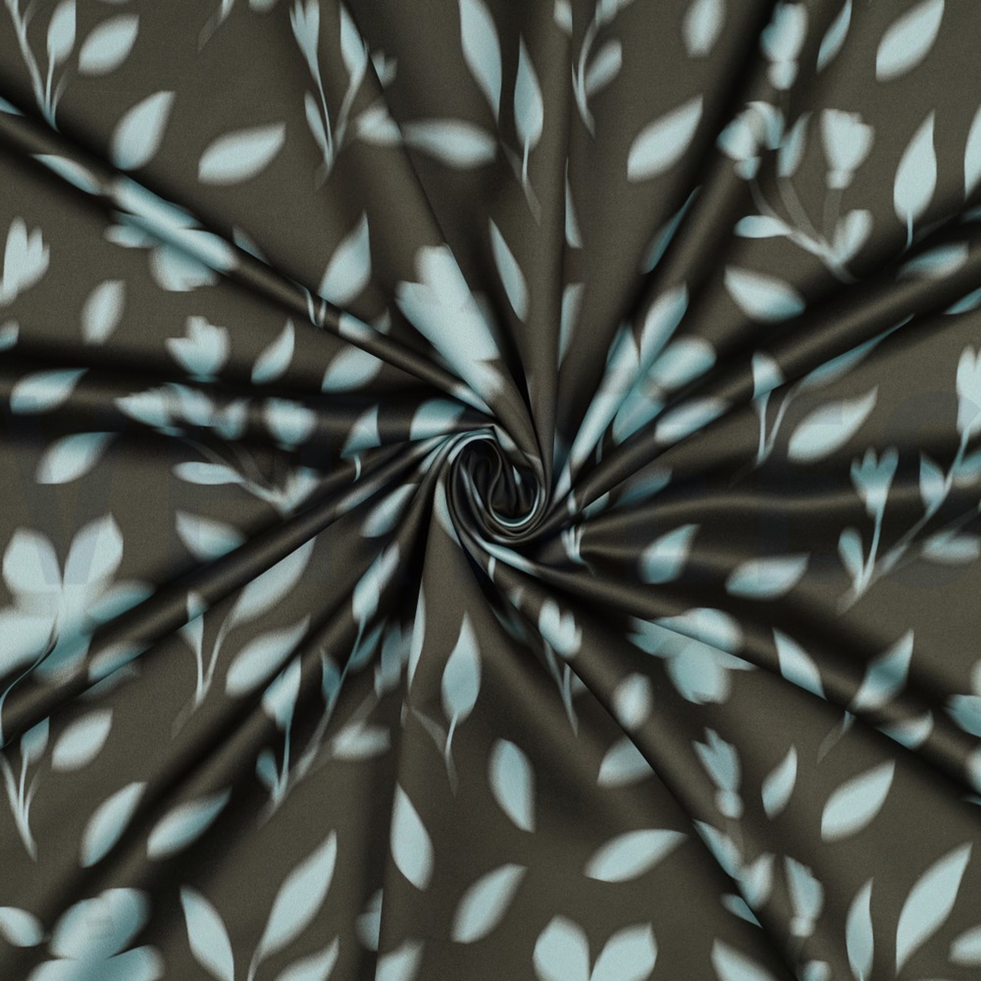 ROYAL MICRO SATIN DIGITAL FLOWERS ARMY GREEN (high resolution) #3