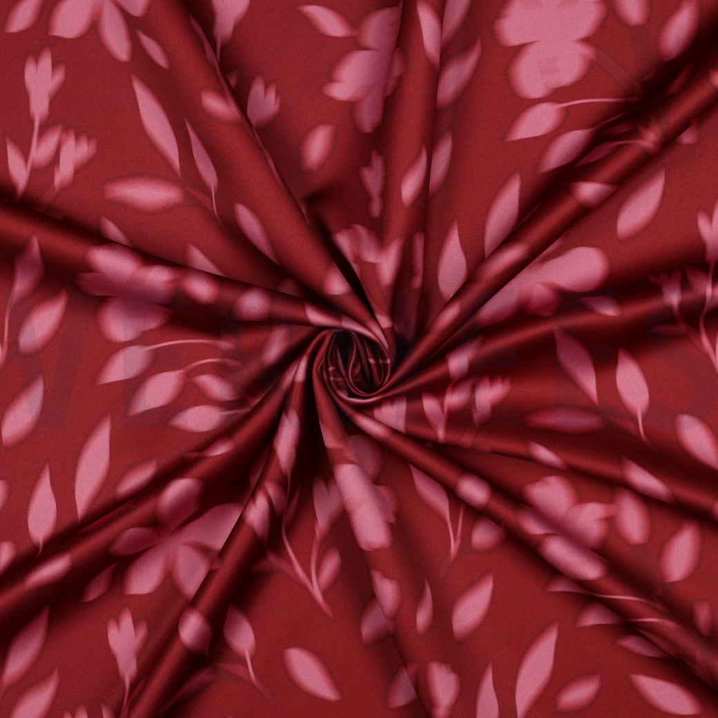 ROYAL MICRO SATIN DIGITAL FLOWERS RED #3