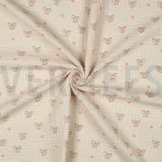 DOUBLE GAUZE GOTS NATURAL BOWS NATURAL (thumbnail) #3