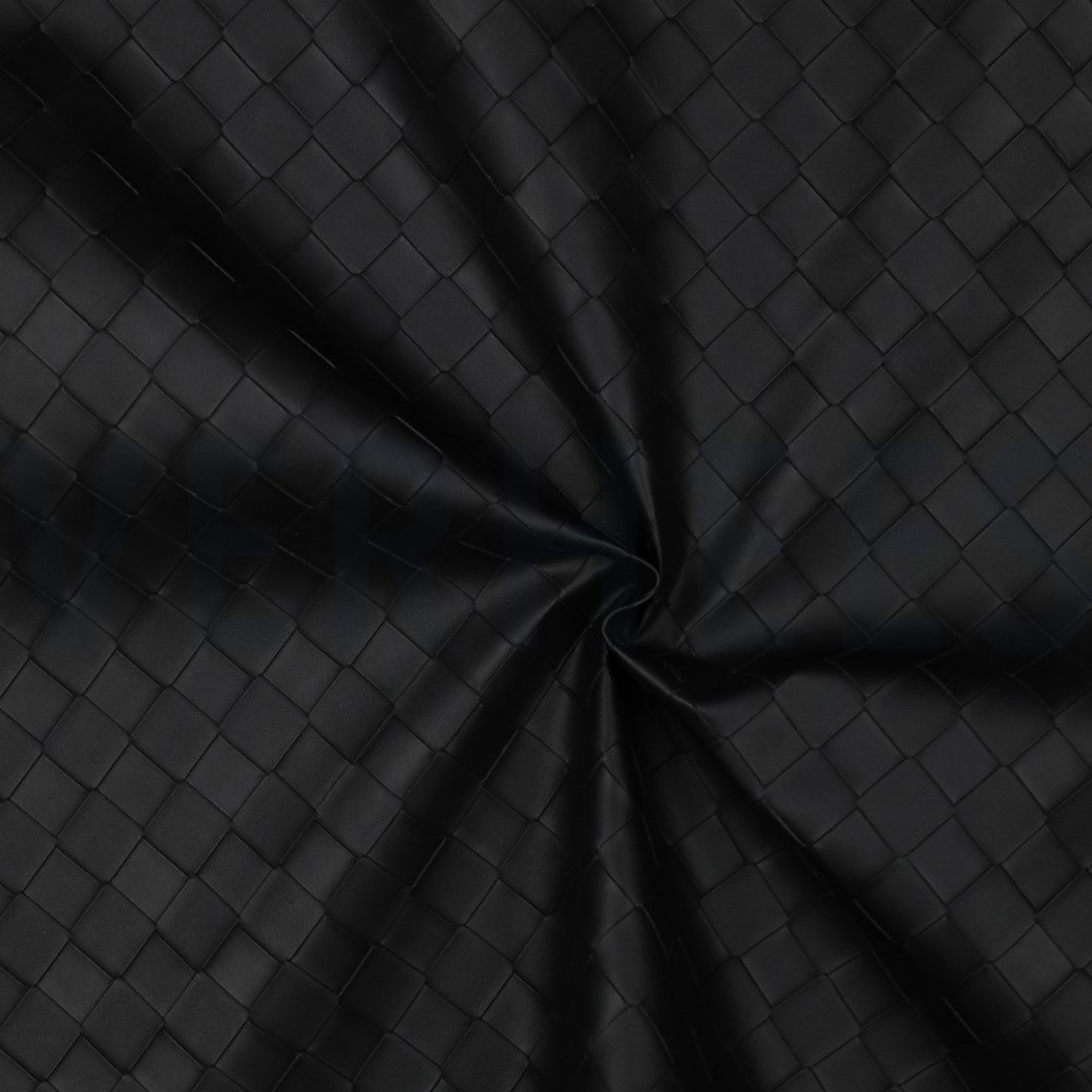 FAUX LEATHER WOVEN BLACK #3
