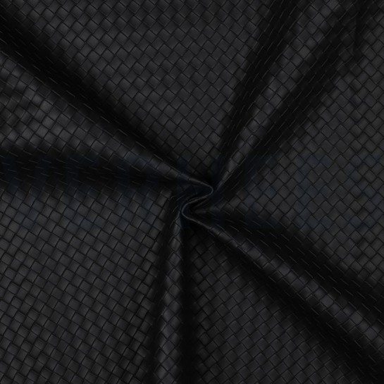 FAUX LEATHER WOVEN BLACK #7