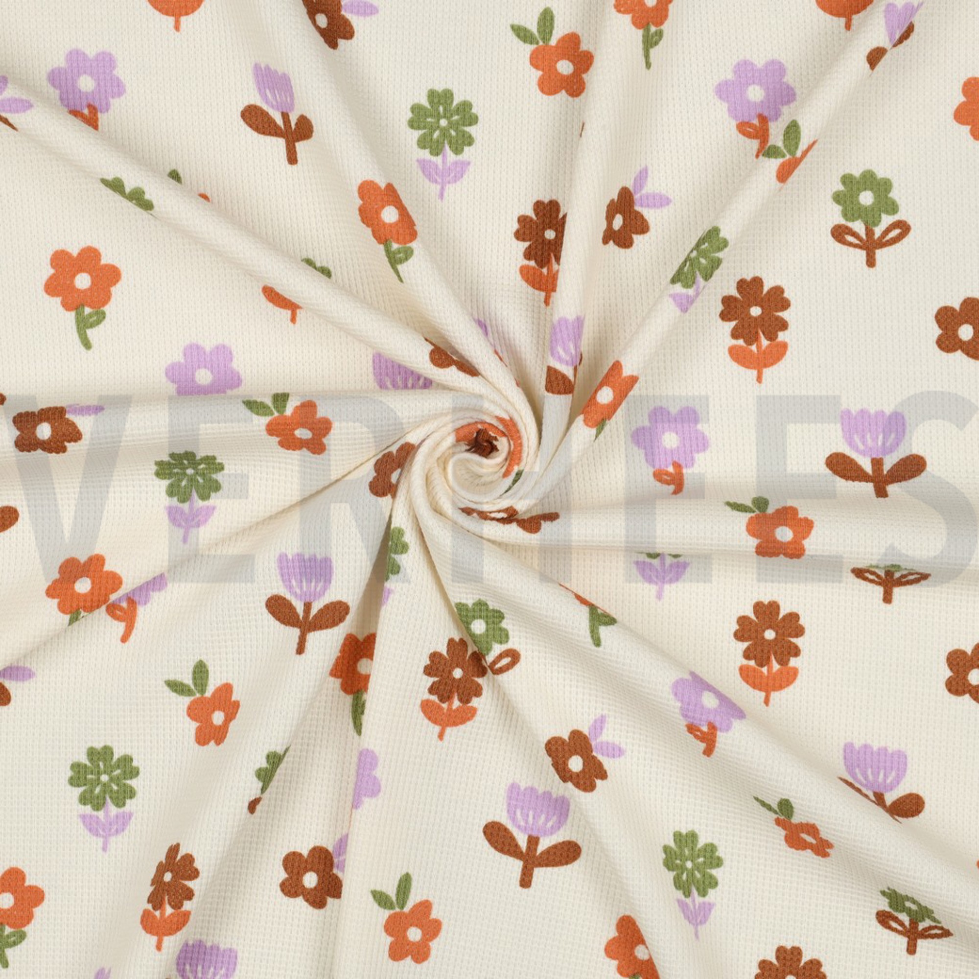 WAFFLE JERSEY FLOWERS OFF-WHITE (high resolution) #3