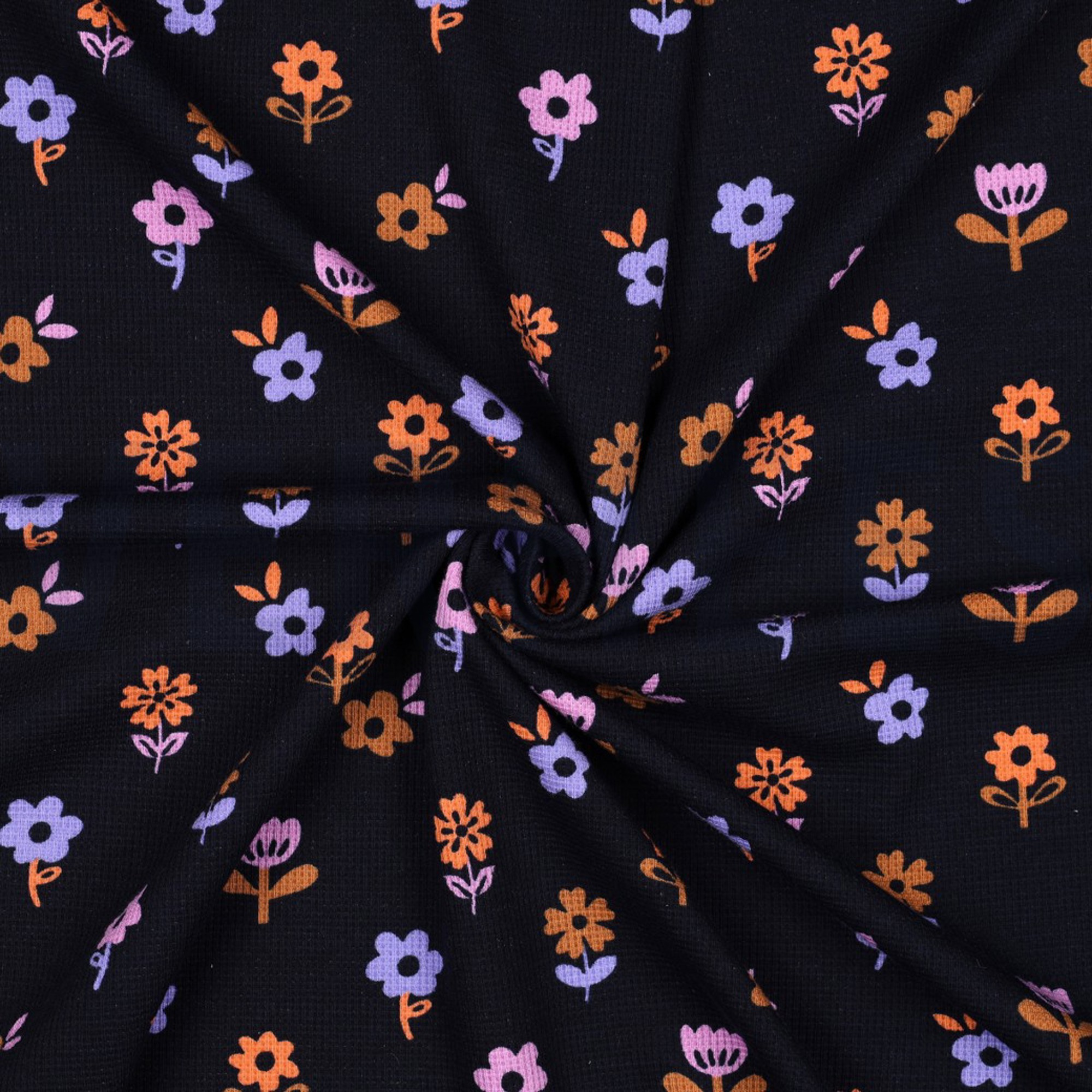 WAFFLE JERSEY FLOWERS NAVY (high resolution) #3