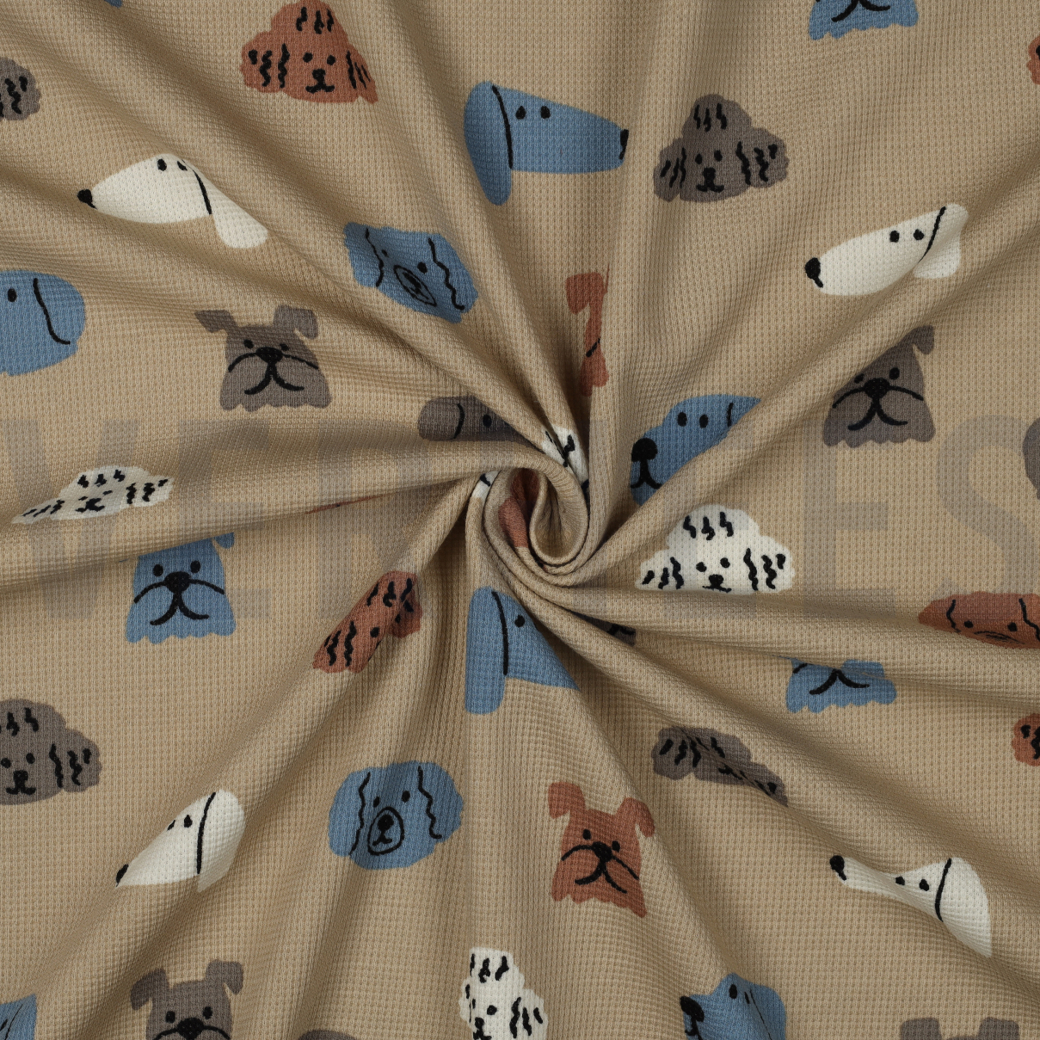 WAFFLE JERSEY DOGS LIGHT BROWN #3