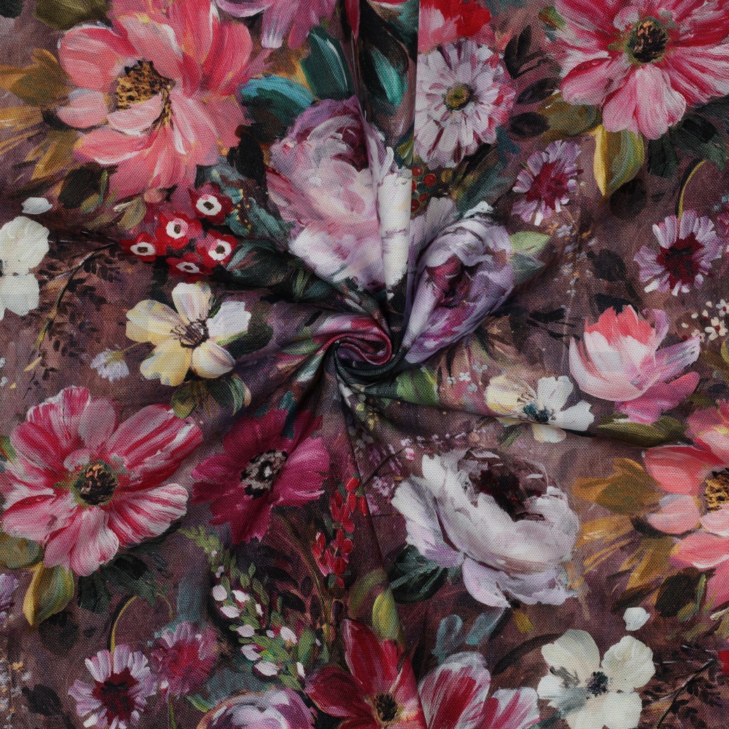 CANVAS DIGITAL FLOWERS MAUVE #3