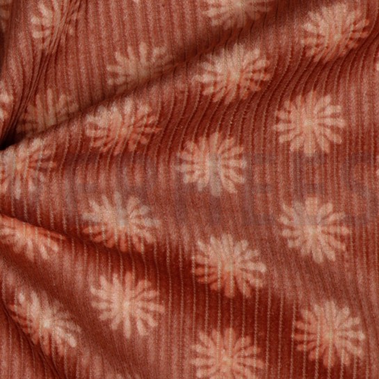 GEWASSEN RIBCORDUROY BLOEMEN BLUSH #7