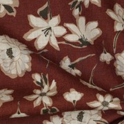 LINEN WASHED BIG FLOWERS ROUGE (thumbnail) #3