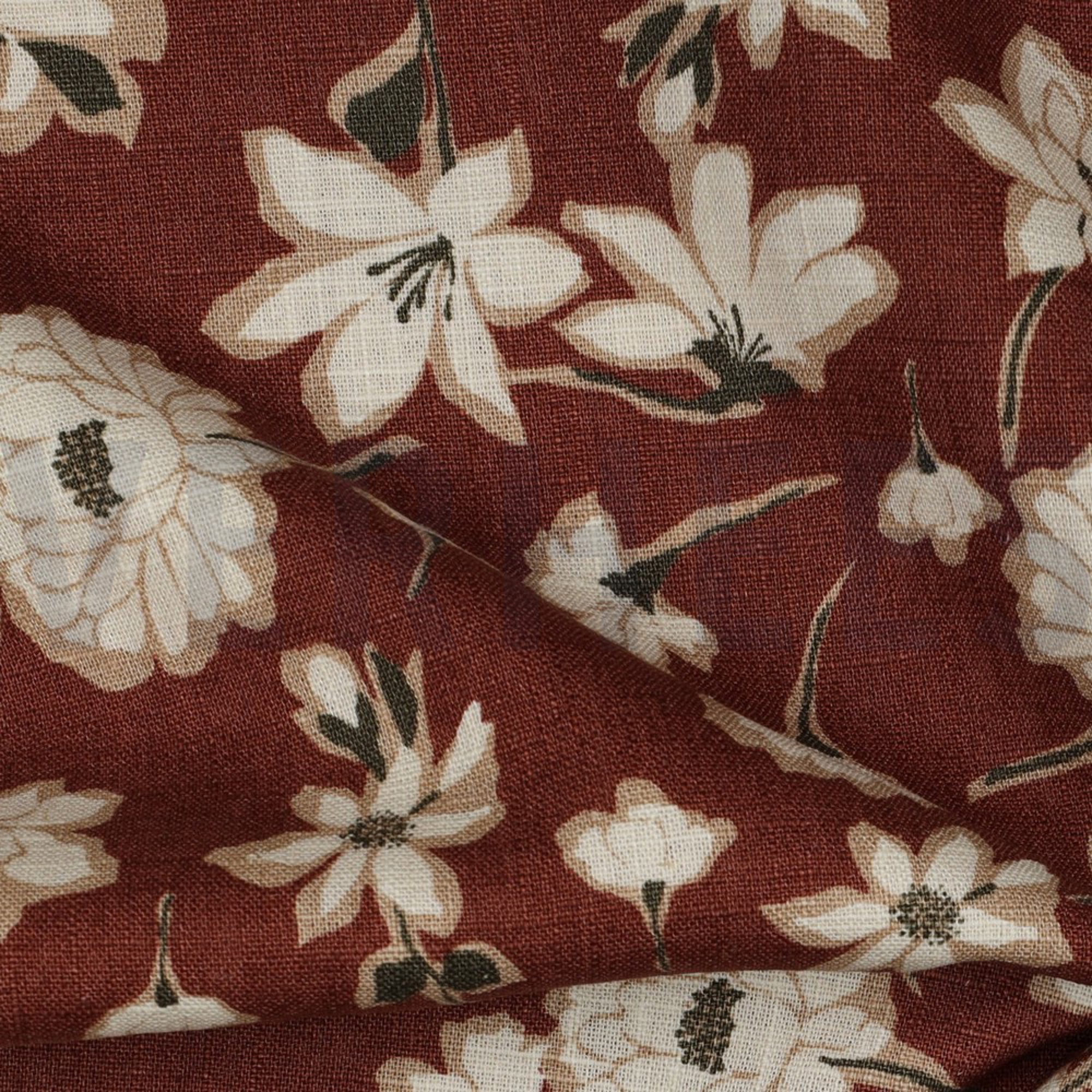LINEN WASHED BIG FLOWERS ROUGE (high resolution) #3