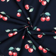TABLECLOTH DIGITAL WATERPROOF CHERRIES NAVY (thumbnail) #3